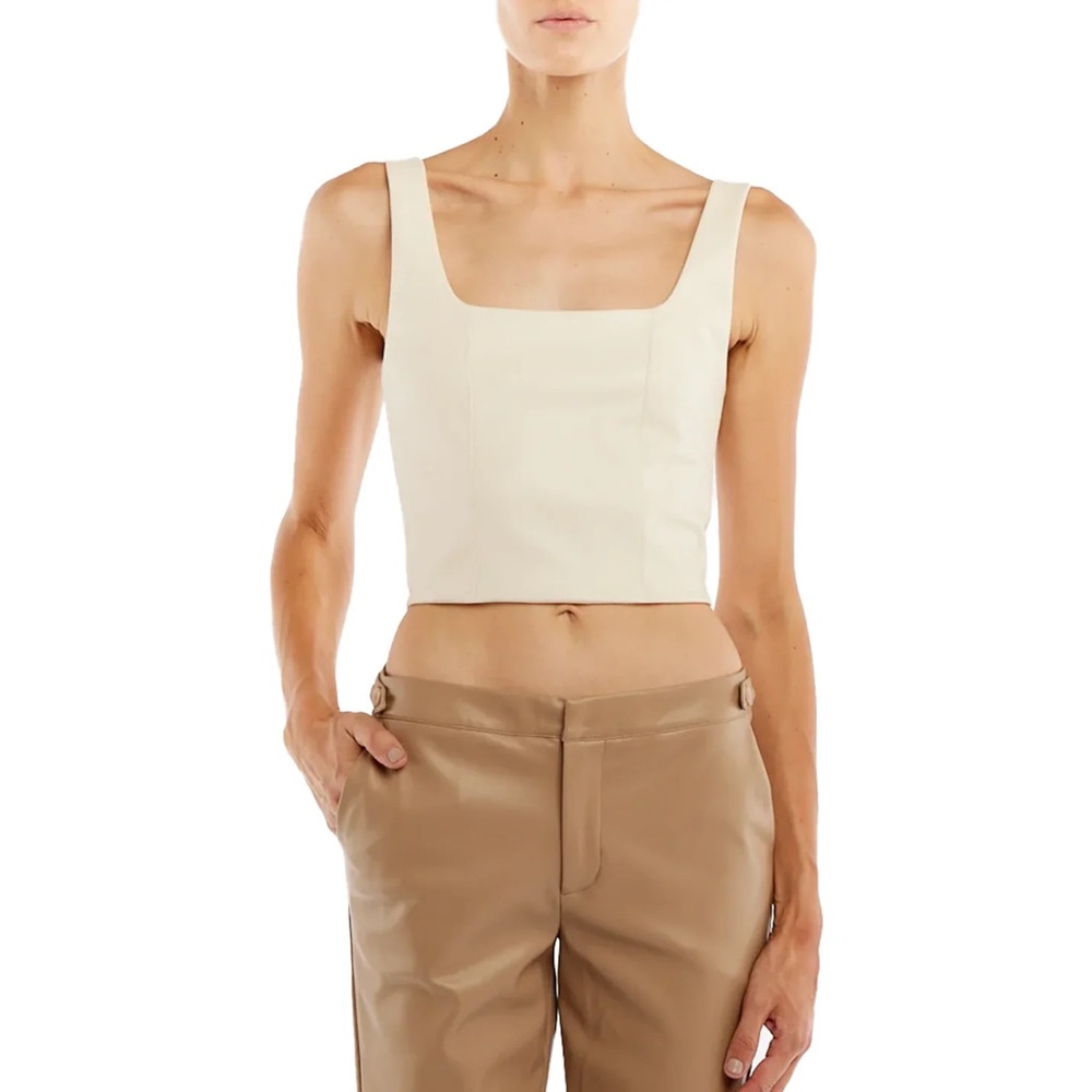 LBLC The Label Ivory Bustier Top